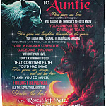 To Auntie You Gave Me Love, White, Cozy Plush Fleece Blanket - 50x60