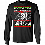 Cool Deck The Halls Skulls, Black, Long Sleeve
