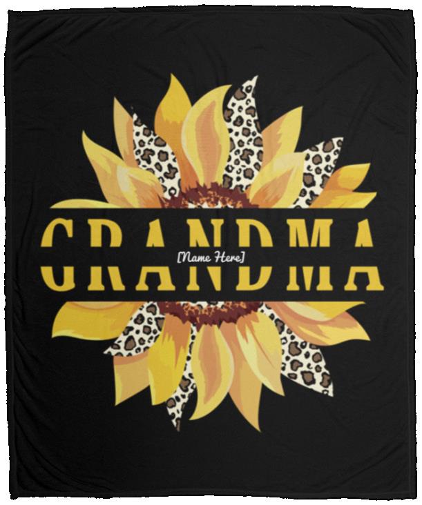 Personalized Children of Grandma, White, Cozy Plush Fleece Blanket - 50x60