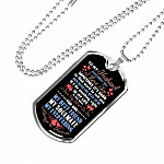 To My Husband Never Forget That I Love You Your Are My Best Friend My Soulmate Dog Tag Pendant Necklace - Dog Tag (Silver)