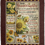 Personalized Grandma to My Granddaughter Blanket, White, Cozy Plush Fleece Blanket - 50x60