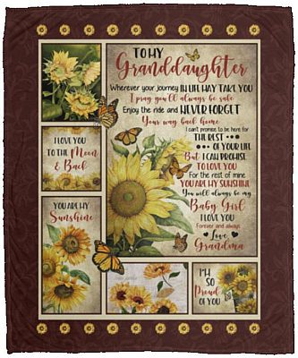 Personalized Grandma to My Granddaughter Blanket, White, Cozy Plush Fleece Blanket - 50x60