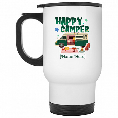 14 oz. White Travel Mug