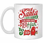 Dear Santa It's Been Hard, White, 11 oz. White Mug