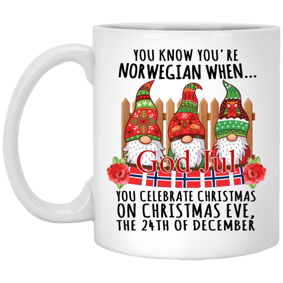 You Know You're Norwegian, White, 11 oz. White Mug
