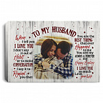 Personalized Photo To My, White, 0.75'' Framed Canvas