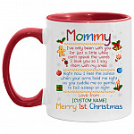 Personalized Mommy I've Only Accent Mug, White/Red, 11 oz. Accent Mug
