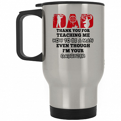 14 oz. Silver Travel Mug