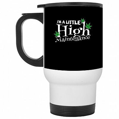 14 oz. White Travel Mug