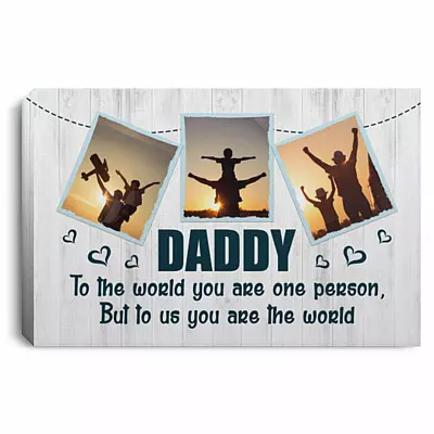 Personalized Photo Daddy, White, 0.75'' Framed Canvas