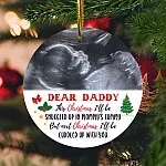 8VT. Dear Daddy From Bump Baby Custom Photo ornament mk2