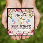 11VT. To My Grandma Just Be A Bump Forever Love Necklace (Gold)