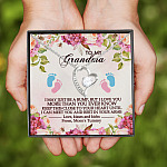 11VT. To My Grandma Just Be A Bump Forever Love Necklace (Silver)
