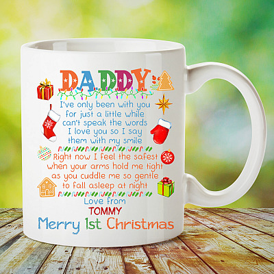 Personalized Baby to Daddy I've Only Been with You for Just a Little While I Love You Coffee Mug - Water Bottle