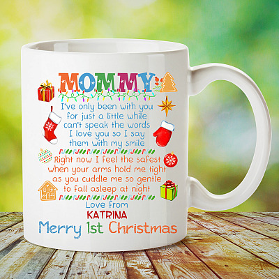 Personalized Baby to Mommy I've Only Been with You for Just a Little While I Love You Coffee Mug - Water Bottle