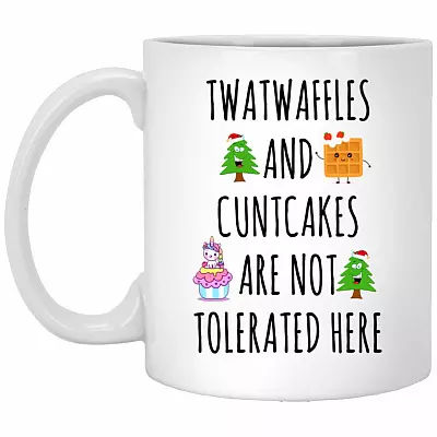 Twatwaffle Cuntcake, White, 11 oz. White Mug