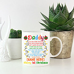 Personalized Daddy Merry First Christmas Ornament