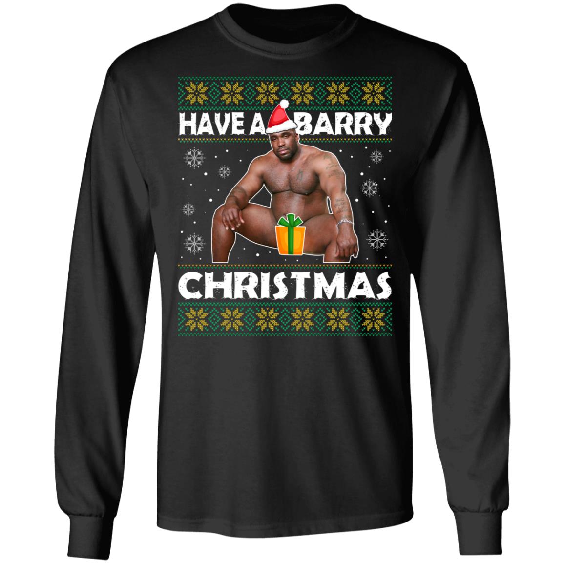 Have A Barry Christmas, Black, Long Sleeve