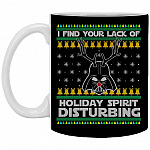 Darth Reindeer I Find Your Lack, Black, 11 oz. White Mug