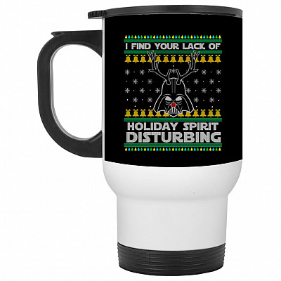 14 oz. White Travel Mug