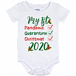 My First Pandemic Christmas 2020 Global Pandemic Baby Onesie - Toddler Baby Infant Bodysuit, White, Baby Onesie - 12 Month
