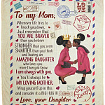 To My Mom Whenever Life Tries, White, Cozy Plush Fleece Blanket - 50x60