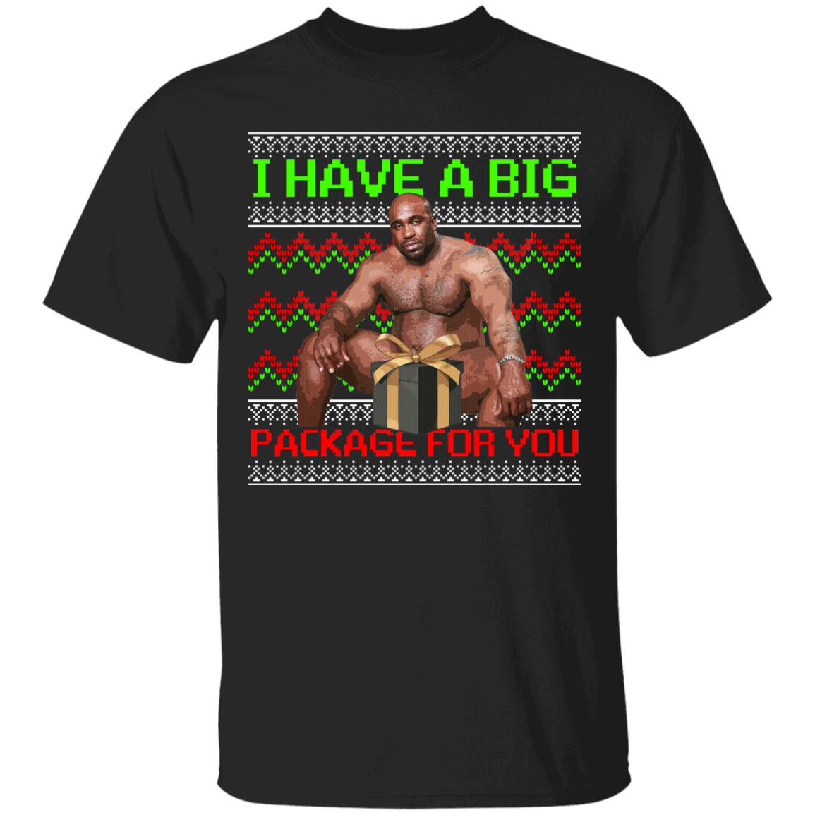 I Have a Big Package for You Barry Wood Ugly Christmas T-Shirt - Funny Barry Meme Christmas Shirt, Black, Unisex T-Shirt