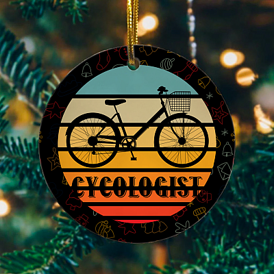 Cycologist Funny Biking Cyclist 2020 Meme Christmas Decorative Ornament - Funny Cyclist Meme Xmas Keepsake