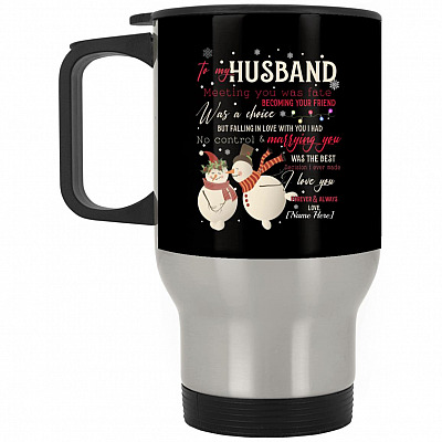 14 oz. Silver Travel Mug