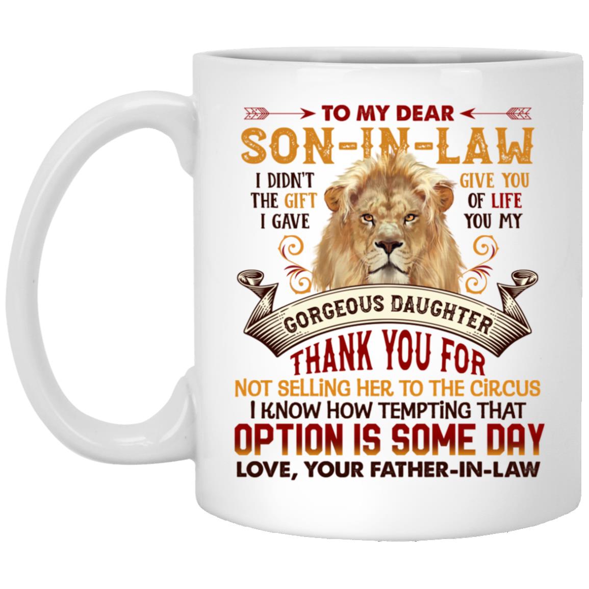 Son in Law Gifts | Father-In-Law To My Dear Son-In-Law Mug | CubeBik