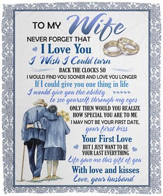 To My Wife Fleece Mink Blanket, White, Cozy Plush Fleece Blanket - 50x60