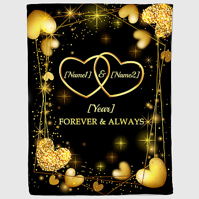 Alternative view of Personalized Closest To Your Heart Forever And Always Fleece Blanket - Mink Sherpa Blanket - Woven Blanket