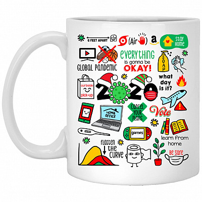 Remembering Events Pandemic, White, 11 oz. White Mug