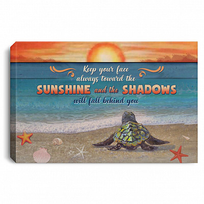 Keep Your Face Always, White, 0.75'' Framed Canvas