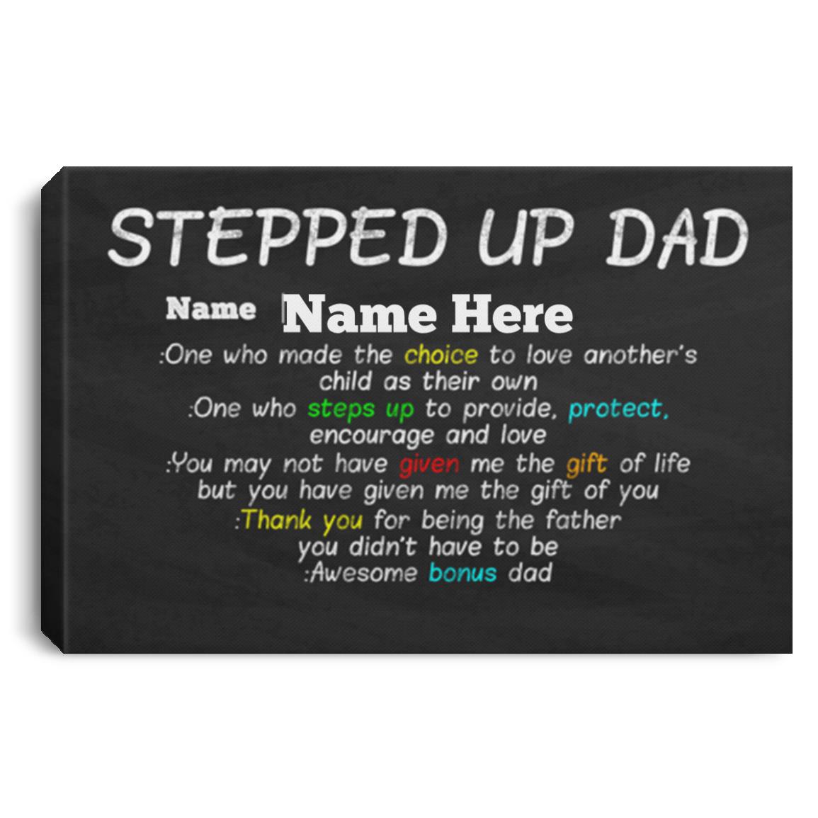 Personalized Stepped Canvas, White, 0.75'' Framed Canvas