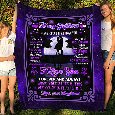 Alternative view of To My Girlfriend Never Forget That I Love You Blanket - To My Girlfriend Blanket