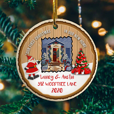 Alternative view of Custom Photo Our First Christmas in Our New Home Christmas Ornament Keepsake - Holiday Ornament