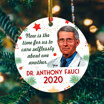 Now Is The Time To Care About One Another Decorative Christmas Ornament - Holiday Flat Circle Ornament