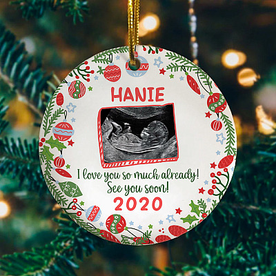 Alternative view of Custom Photo I Love You So Much Already See You Soon 2020 Christmas Ornament - Holiday Ornament