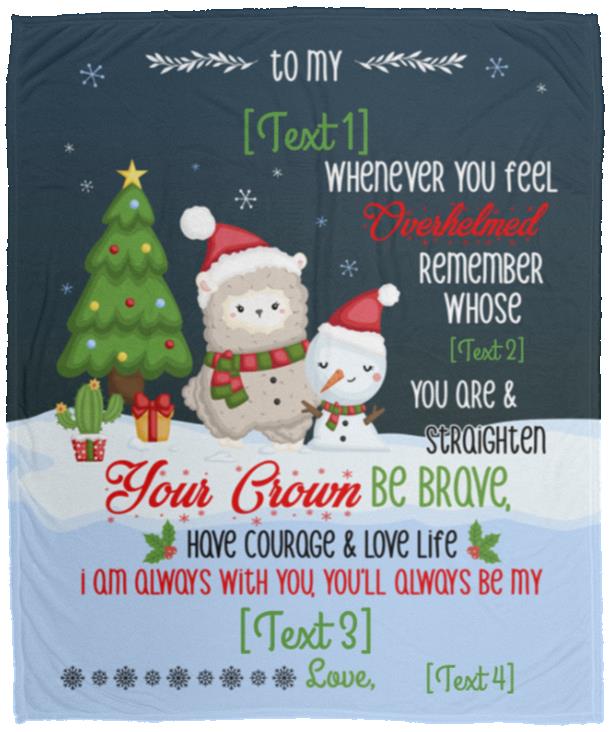 From Mom To My Daughter Snowman, White, Cozy Plush Fleece Blanket - 50x60 From Mom To My Daughter Snowman, White, Cozy Plush Fleece Blanket - 50x60