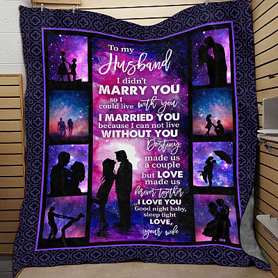 Alternative view of Personalized To My Wife Husband Couple Saying Blanket - To My Girlfriend Boyfriend Quote Customized Blanket
