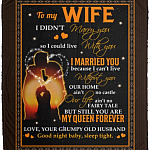 To My Wife Blanket, White, Cozy Plush Fleece Blanket - 50x60