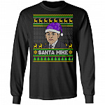 Santa Mike Funny Michael Scott Ugly Hoodie, Black, Long Sleeve
