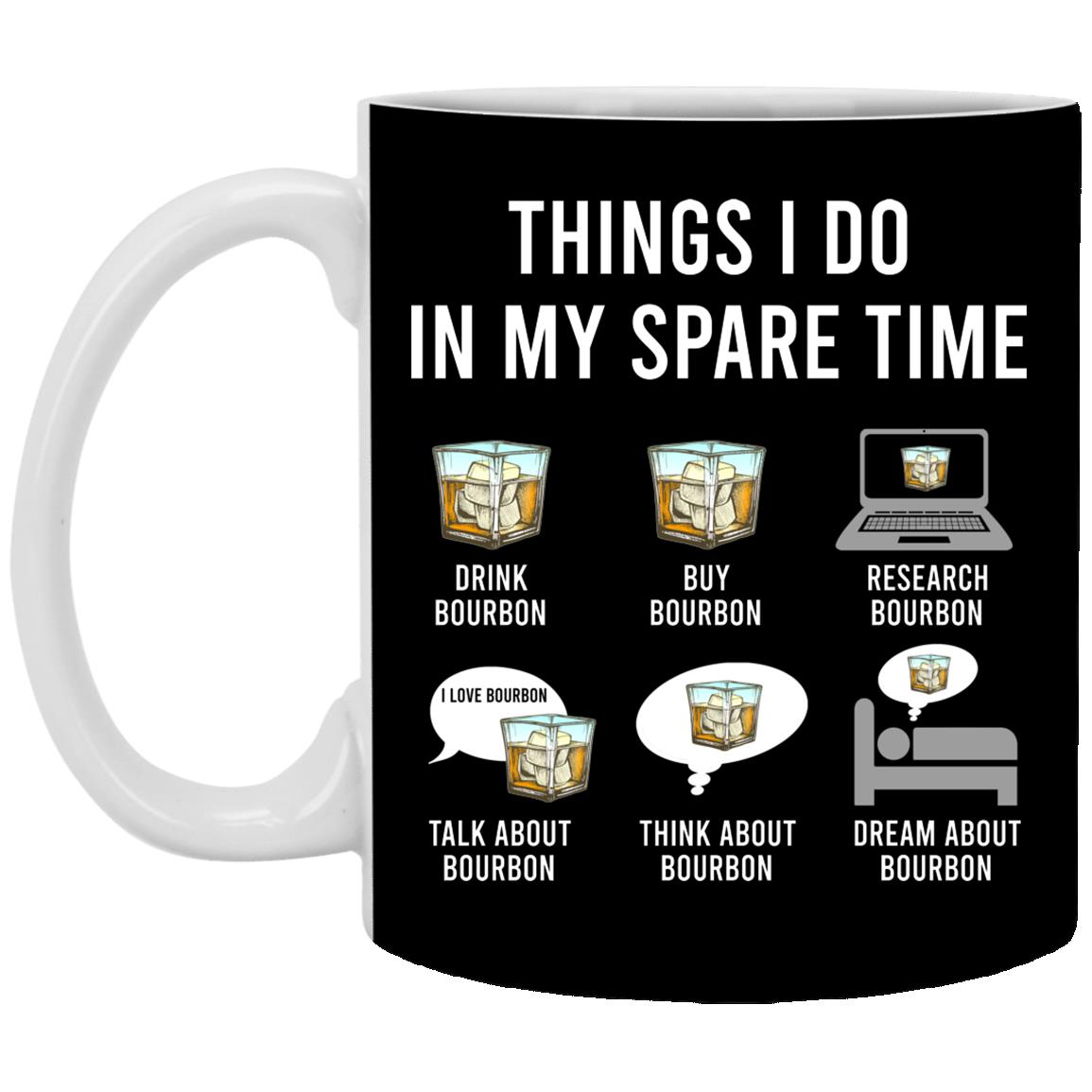 Bourbon Mug, Black, 11 oz. White Mug Bourbon Mug, Black, 11 oz. White Mug