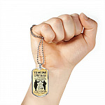 From Daughter To My Dad It's Not Easy To Raise A Child Army Solider Father's Day Military Dog Tag Necklace - Dog Tag (Silver)