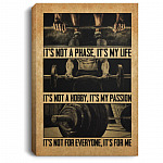 Weightlifting Canvas, White, 0.75'' Framed Canvas