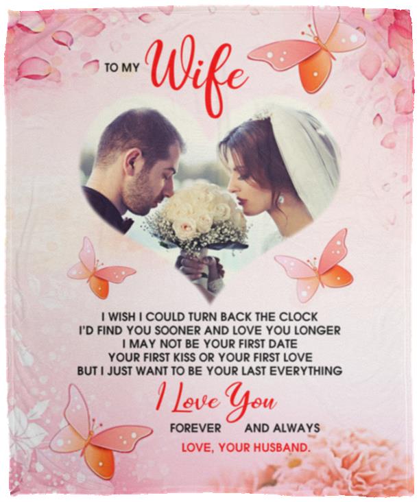 Personalized Custom Photo Blanket, White, Cozy Plush Fleece Blanket - 50x60