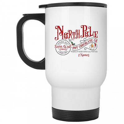 14 oz. White Travel Mug