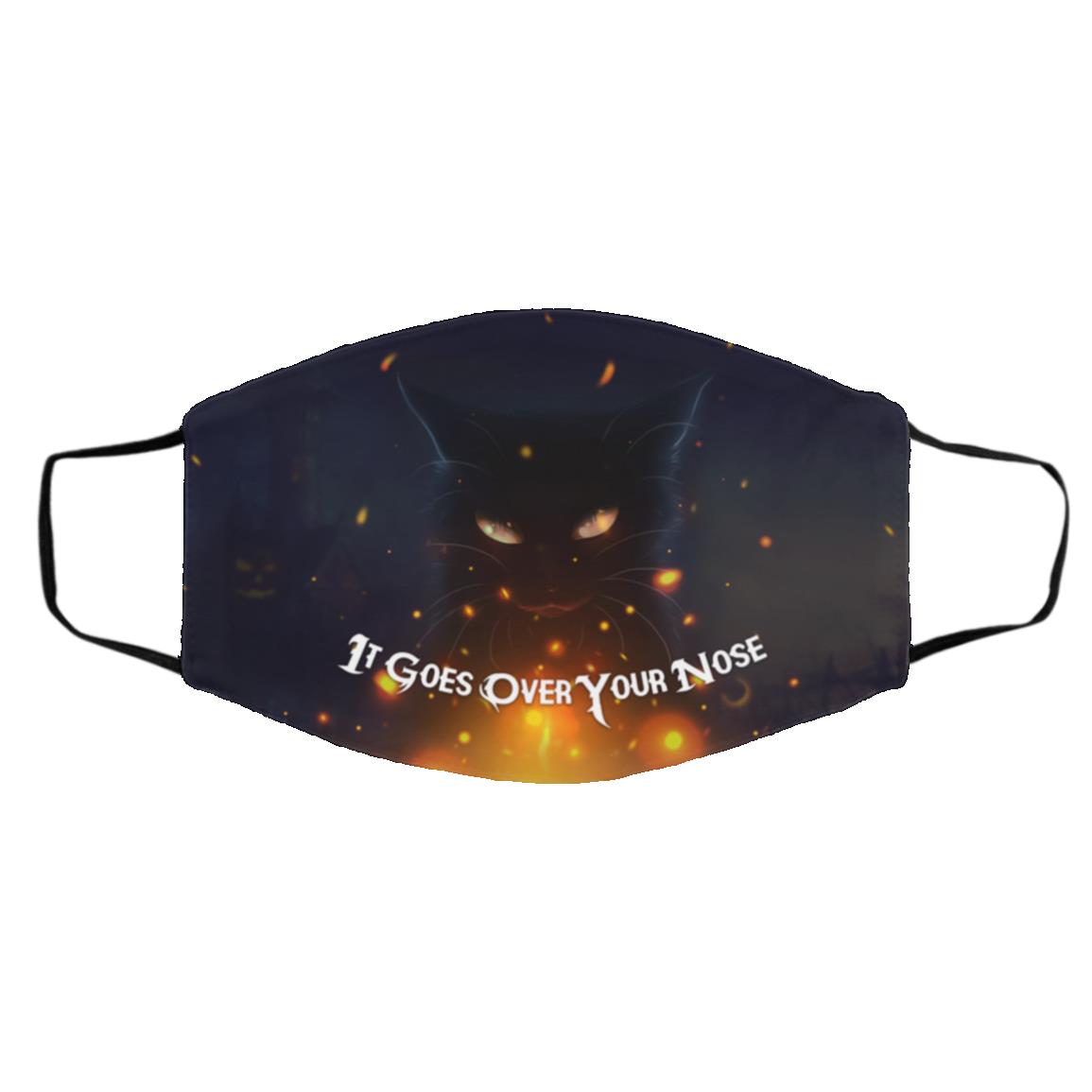 It Goes Over Your Nose Funny, White, Cloth Face Cover – Medium/Large