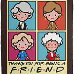 Friend Blanket, White, Cozy Plush Fleece Blanket - 50x60